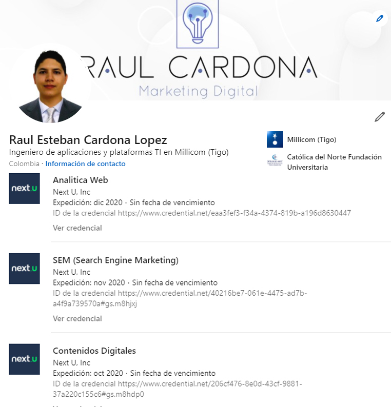 foto perfil linkin Raul Cardona